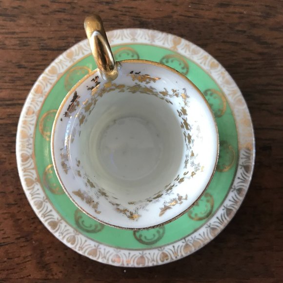 English Tea Cup and Saucer with gold trim - Vintage - B & D - Picture 2 of 6